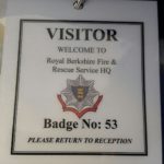 Fire service visitor badge